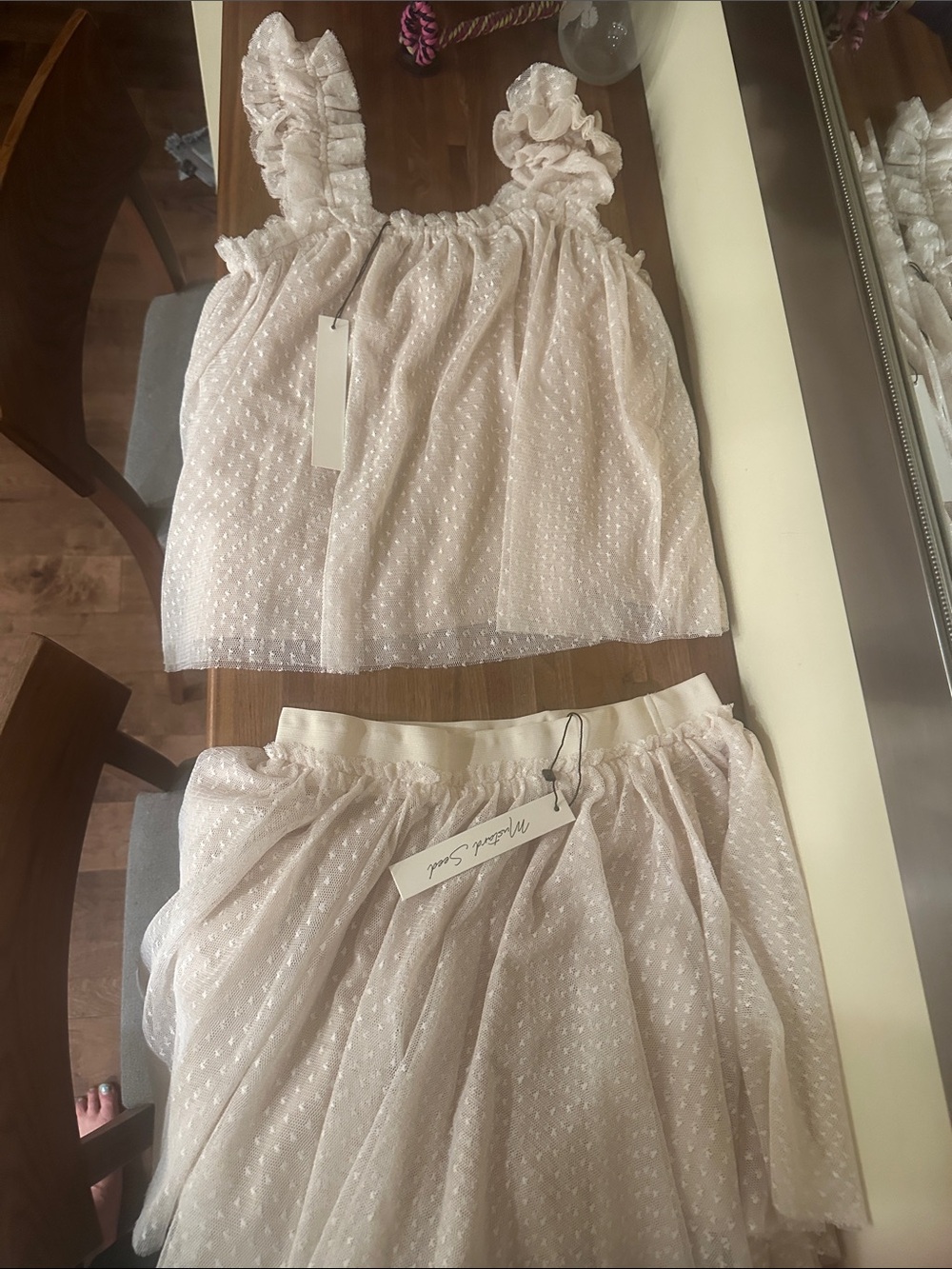 Mustard Seed Puff set | tank and skirt / Tan